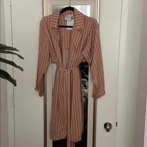Brand new L’Academie stripped duster jacket